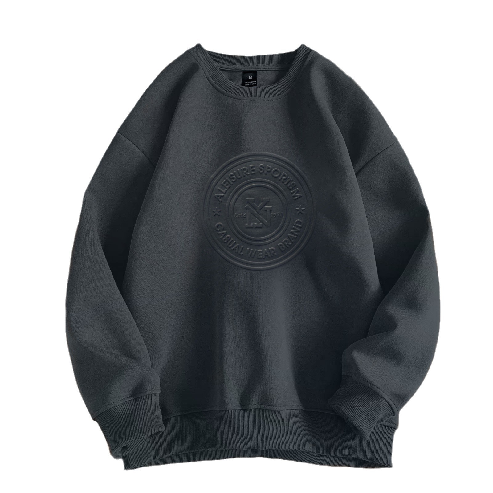 Men's Clothing Sweatshirt men's trend new spring and autumn 3D steel printed concave and convex letters simple and versatile couple casual sweatshirt_voghion.com