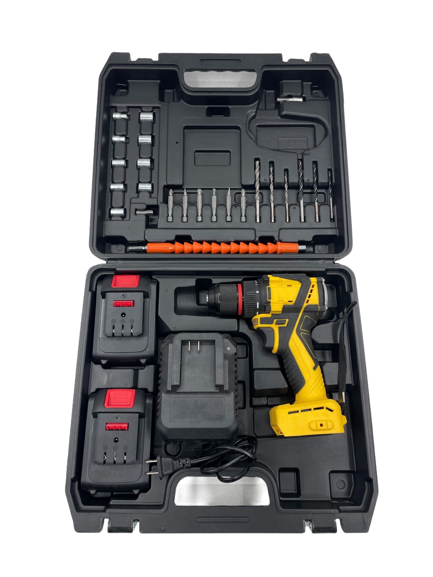 Fábrica directa venta transfronteriza venta caliente de doble velocidad de impacto tres funciones de litio taladro eléctrico destornillador eléctrico conjunto de herramientas eléctricas