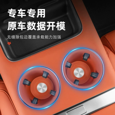 Suitable for Ideal L6L7L8L9 Central Control Water Coaster Silicone Anti-Slip Wireless Charging Storage Pad Car Supplies Modification (Anti-slip mat)