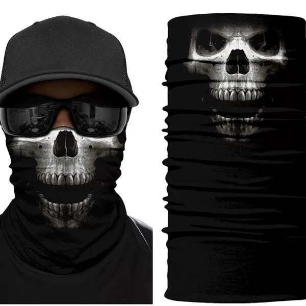 2025 Outdoor Skull New Tie-Dye Digital Printing Dust Mask Neck Scarf Mask Cycling Multi-Functional Outdoor