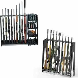 跨境木质立式步枪架落地式分格猎枪垂直枪收纳架宝剑步枪展示架