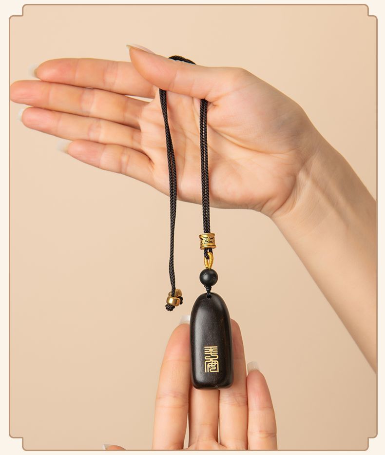 Ping An Wuthing Brand Car Pendant Car Hanging Decoration Sandalwood Personality Car Rearview Mirror High-end Retro Hanging Decoration for Men and Women