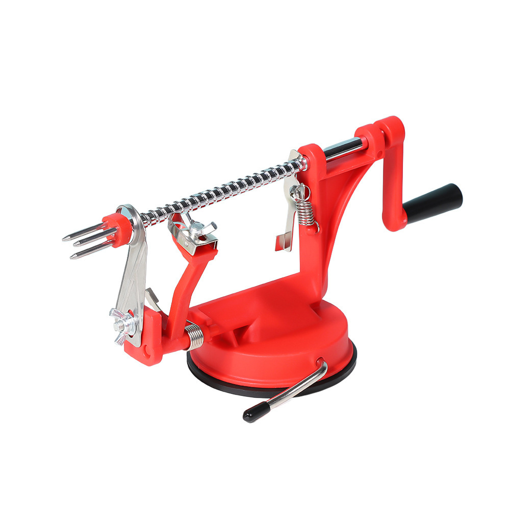 Peladora Manual de Manzanas 3 en 1 de Plástico y Acero al Carbono Multifuncional para Frutas