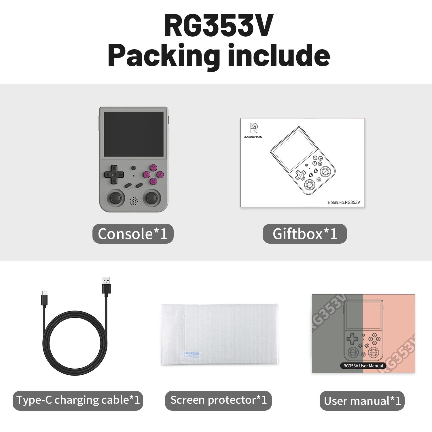 Кросс-бордерная внешнеторговая RG353V/VS игровая консоль PS мини вертикальная аркада ретро FC Sega игровая портативная консоль Ares
