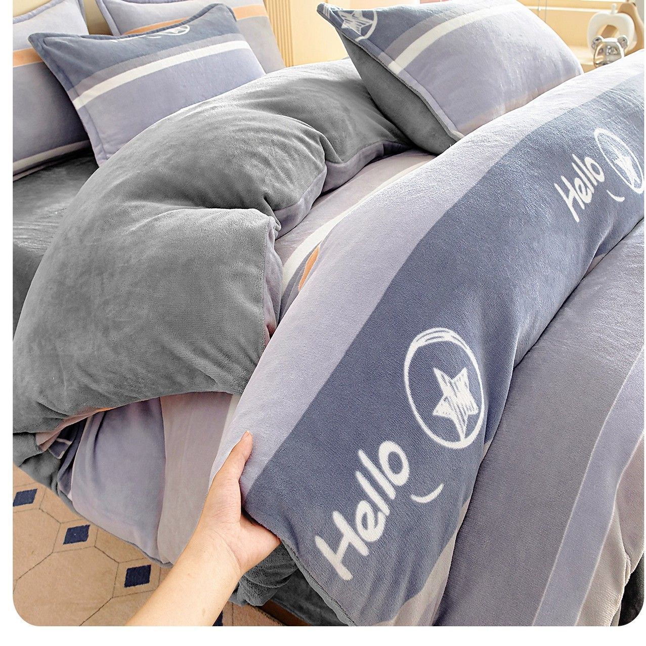 Invierno de leche edredón de una sola pieza más edredón de coral 150x200 edredón de franela única edredón doble cubierta