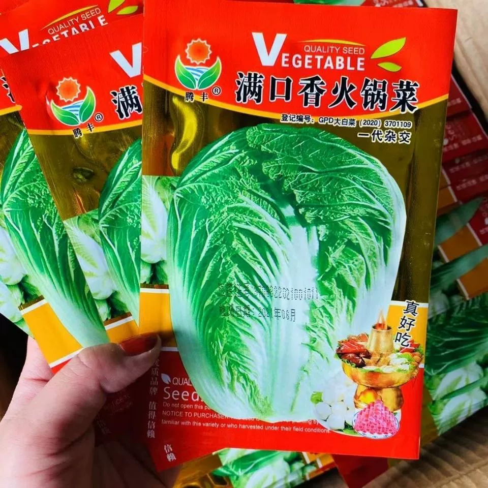 Можно посадить ароматный горячий горшок семян овощей с полным ртом, гибридную высококачественную базу по производству китайской капусты, предпочитаемую по всей стране