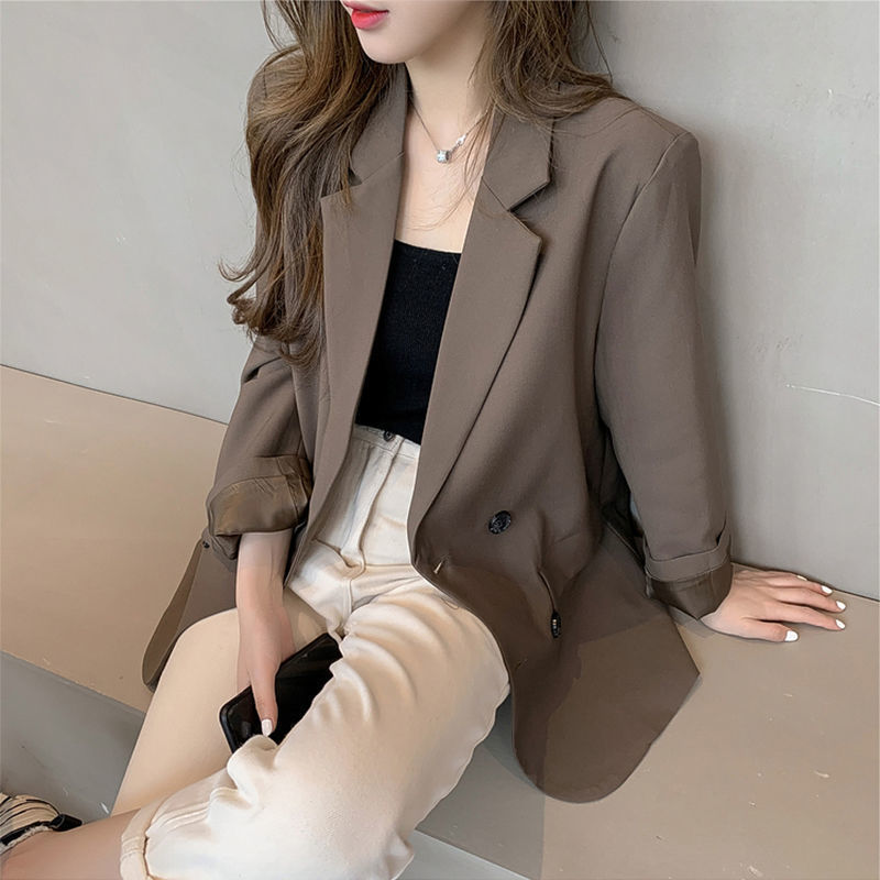 秋冬大きいサイズネットセレブスモールブレザー女性ストリート新作ゆったり婦人服トレンド気質洋風春|undefined