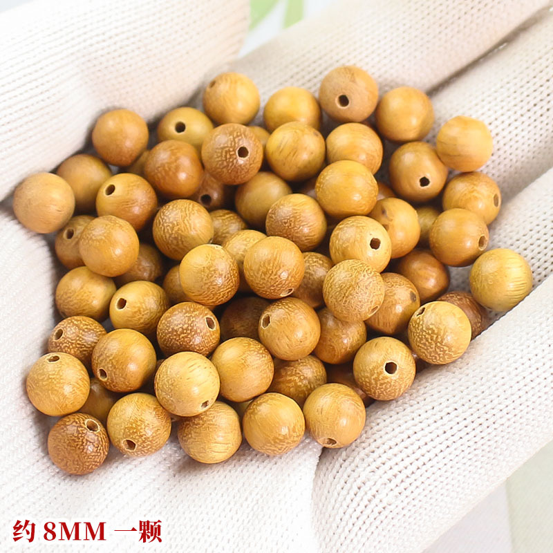 白檀の散珠、木製ビーズ、散売り、DIYビーズアクセサリー、丸ビーズ、春節、新年、馬年、幼稚園児、子供の手作り