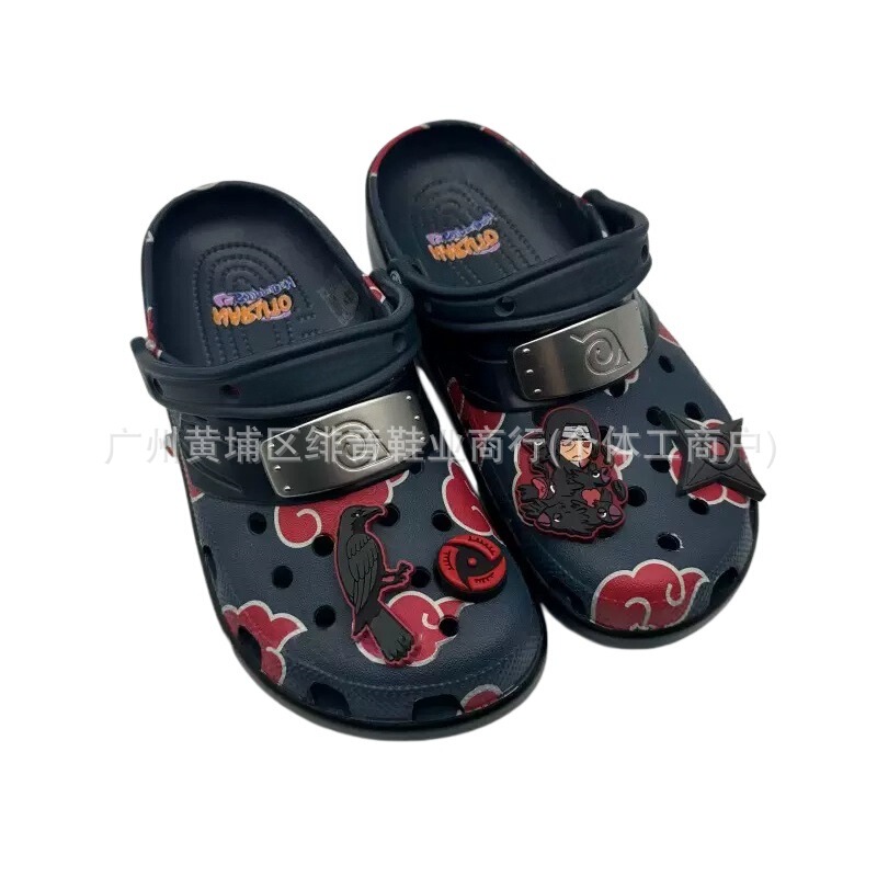 Croos New Model Uchiha-Itachi Naruto Summer Sandals Anime Cartoon Clogs Soft-Soled Outdoor Sandals Sasuke