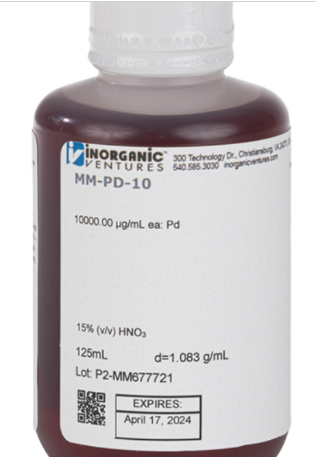 1% 钯改性剂/1% Pd MODIFIER 125mL ZIV-MM-PD-10-125ML