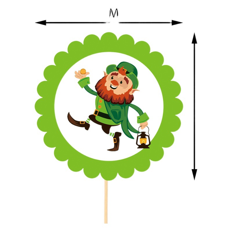 2024 nuevo día de San Patricio fiesta decoración pastel plug-in irlandés cerveza Festival decoración de la torta