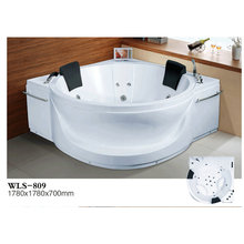 亚克力独立式浴缸双人冲浪按摩缸带靠枕扶手恒温加热五件套 809