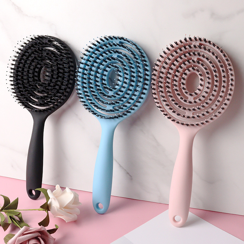 Cross border comb Circle elastic circle Bristle massage comb Scrub modelling Shun Fat comb