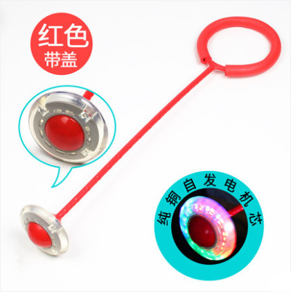 Anillo de pie luminoso Bola de salto slip-on swing anillo giratorio niños de una sola pierna swing bola flash Bola de salto pie hula hoop