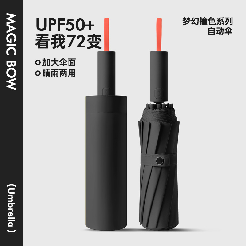 128骨遮阳伞女折叠高级感男士加大自动太阳伞防晒晴雨两用伞|undefined