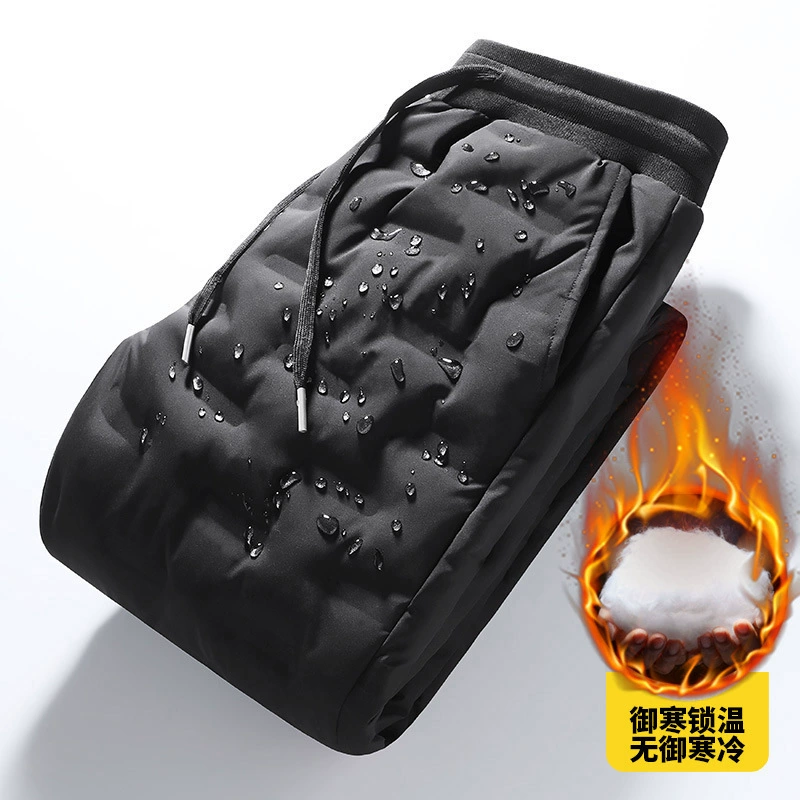 Брюки на флисовой подкладке, мужские зимние новые очень большие утолщенные верхняя одежда 2021, модные Молодежные спортивные брюки больших размеров