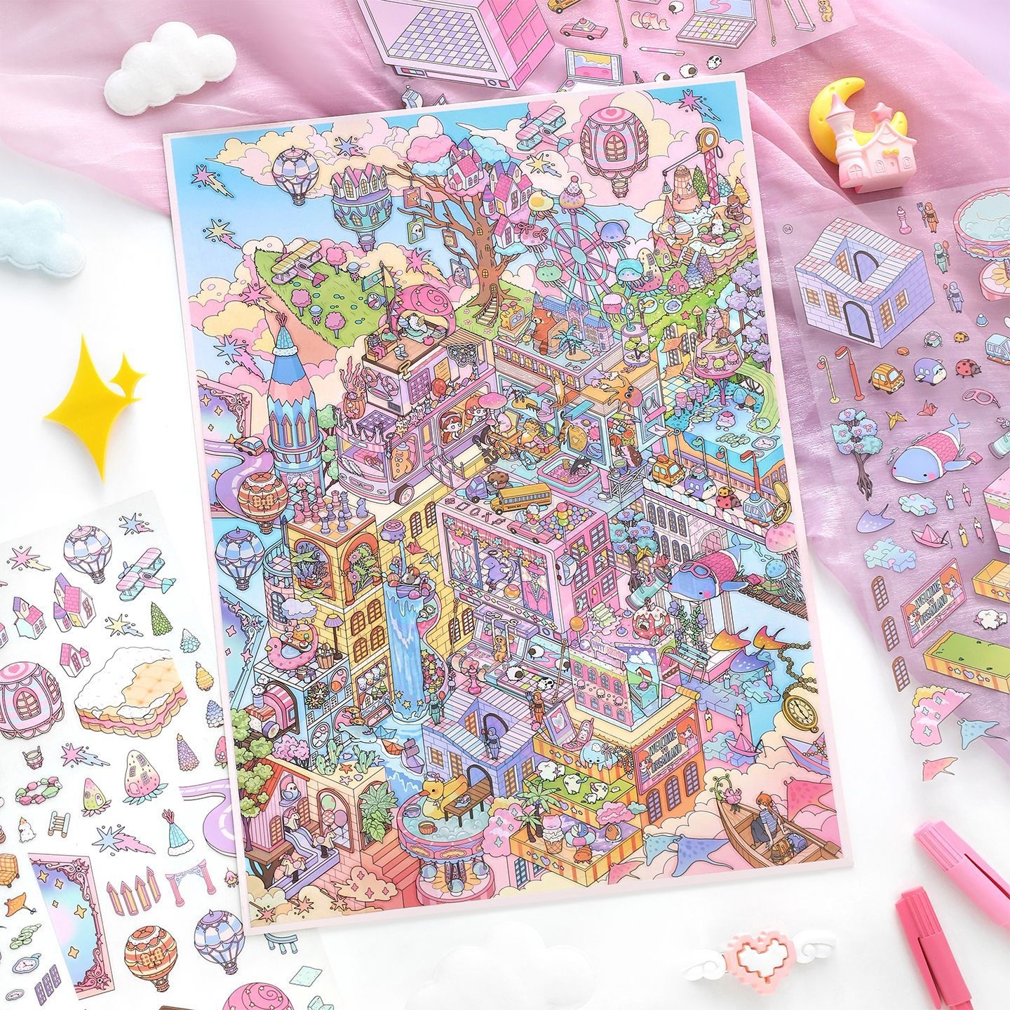 Big sticker for students, toy, scheduler, DIY