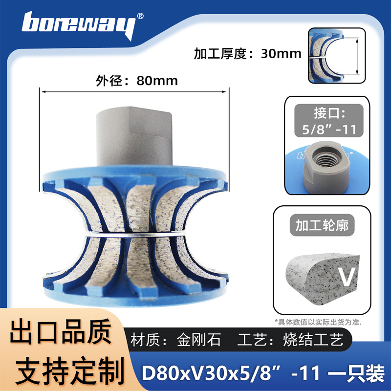 D80xV30x5/8”-11 블록형