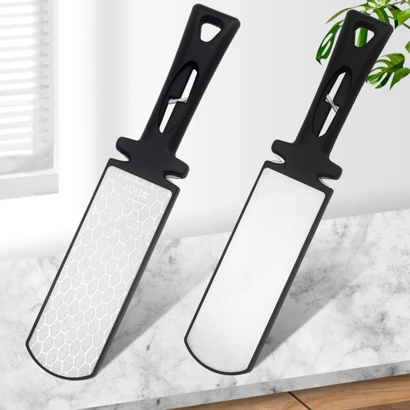 The new double -sided five -sided grinding knife grinding venomo multifunctional grinding sword rod fast home creative grinding stone grinding scissors