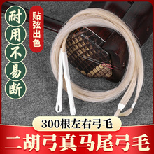 真马尾二胡弓毛二胡马尾毛专业演奏弓子二胡弓专用琴弓白马尾毛