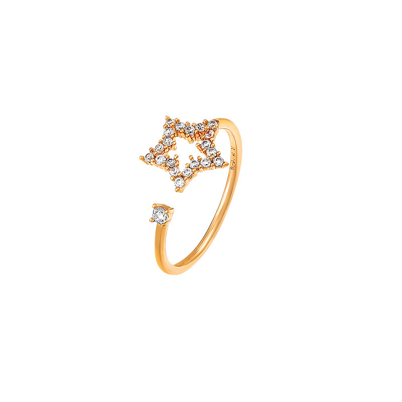 Joyería Xuping retro Europa y América ins aire frío anillo abierto para mujeres japonesas y coreanas anillos personales simples anillo de cola roja