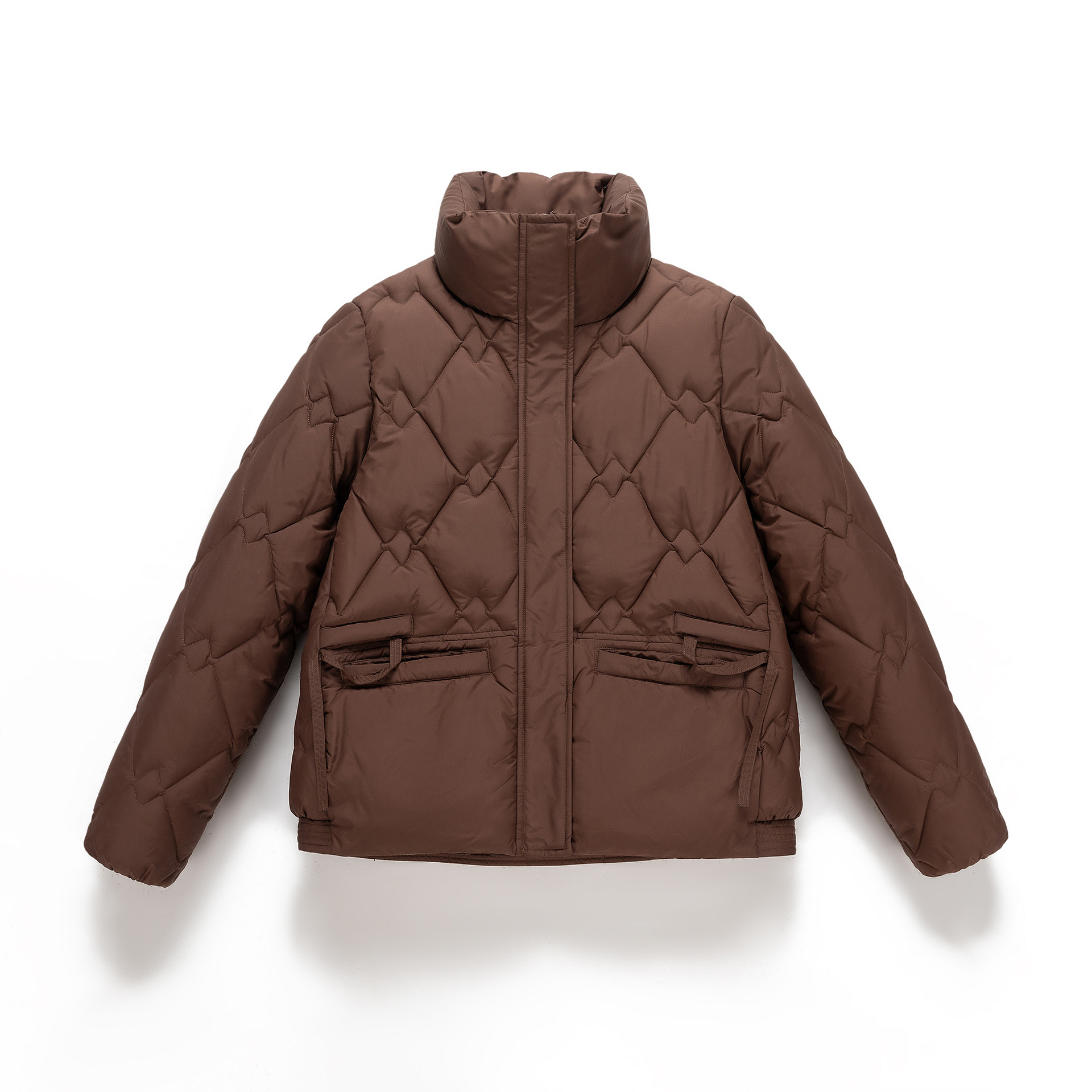 2024 otoño y invierno nuevo estilo coreano chaqueta de algodón de pluma mujer pequeña corta de cuello vertical temperamento chaqueta de algodón de diamante moda image 6