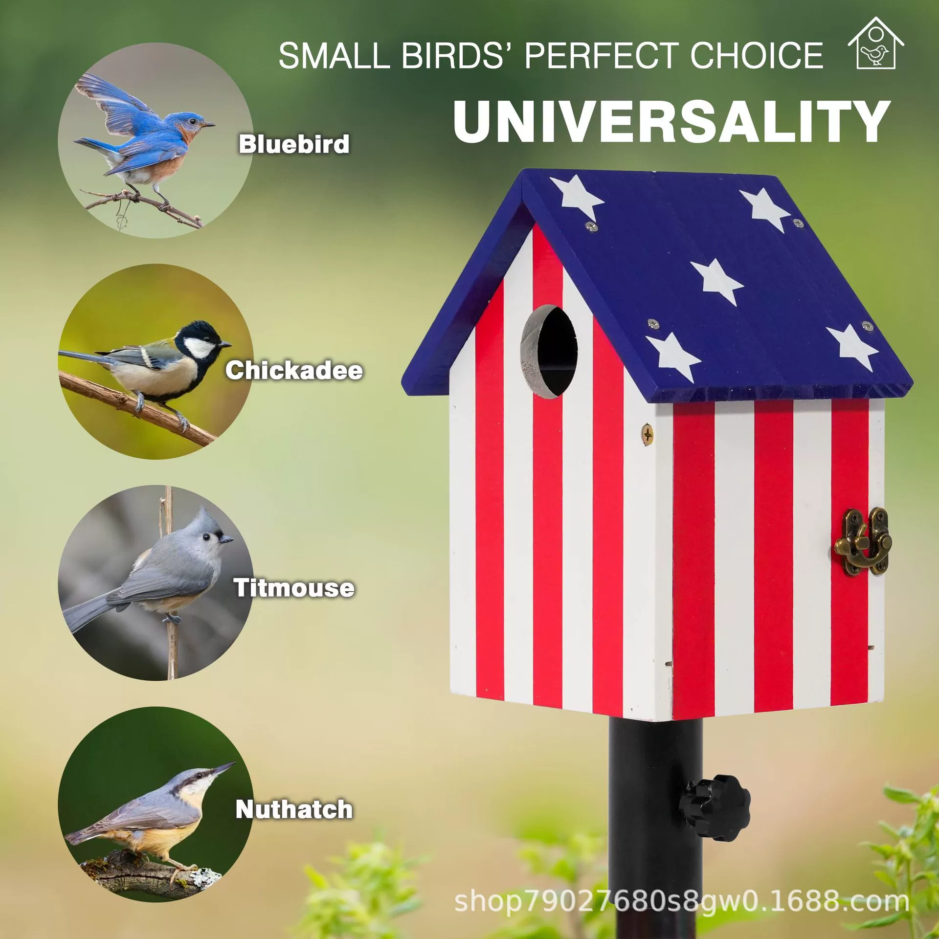 Деревянный открытый шале Птичье гнездо из цельного дерева Птичье гнездо сад Терраса птица дом деревянный сад декоративный птичий дом