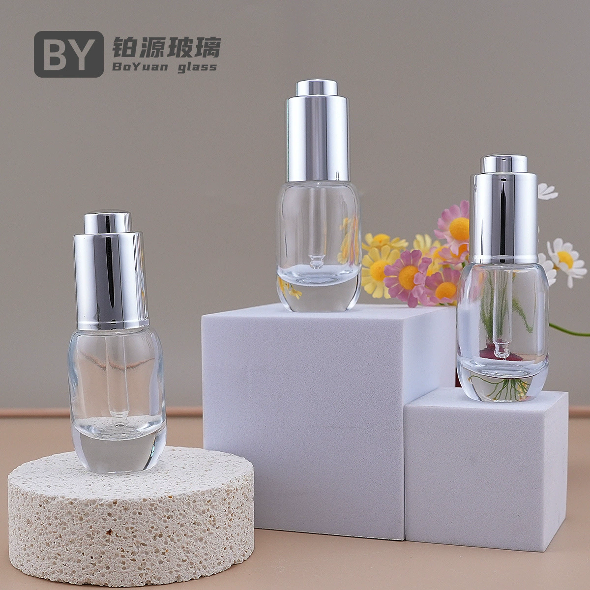 Спот 15ml пресс-капельница l бутылка рафинированного масла мини-маленькая бутылка сыворотки косметика прозрачная стеклянная бутылка