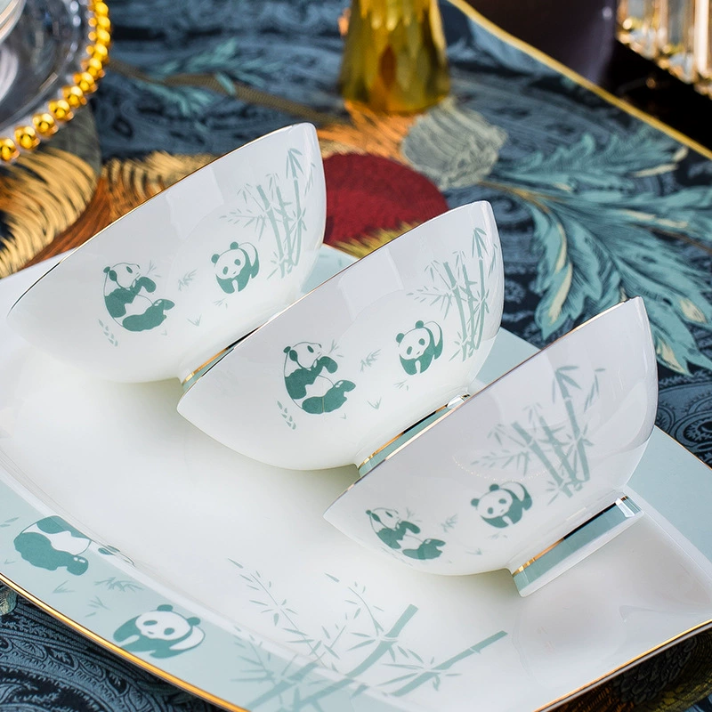 Элитный набор посуды в китайском стиле, вес 3.5 кг, размеры 45×27×18 см; Wolong Bamboo Sea 18/40/60 предметов