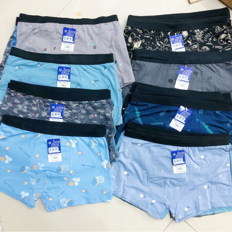 Second-Grade Men's Cotton Underwear Wholesale, 10 Yuan for 3 Pieces, Printed Small Floral Boxer Briefs Clearance