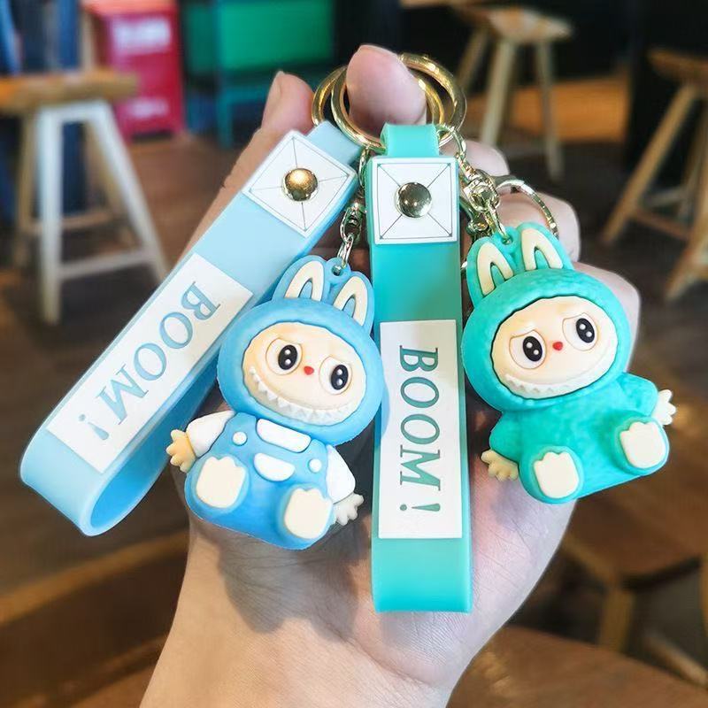 クロスボーダー Labubu かわいいシリーズ キーホルダー Labubu 座り姿勢車のバックパック装飾品露店小さなギフト卸売|undefined