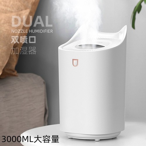 Large Capacity Dual Spray 3L Humidifier Household Bedroom Quiet High Mist Office Desk USB Air Aroma Diffuser Gift