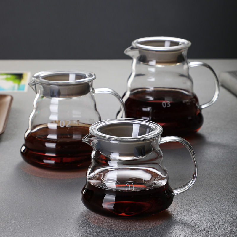 Hand Coffee Pot Cloud Pot Sharing Pot Thickened Glass Sharing Cup V60 Coffee Pot suit Glass Coffee Filter