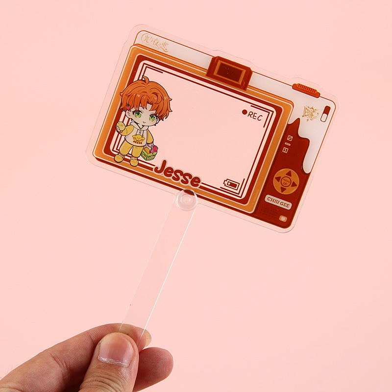 透明クリエイティブアクリルパンチインスティックカスタマイズされたスターコンサート周辺カップル漫画ハンドヘルド自撮り写真|undefined