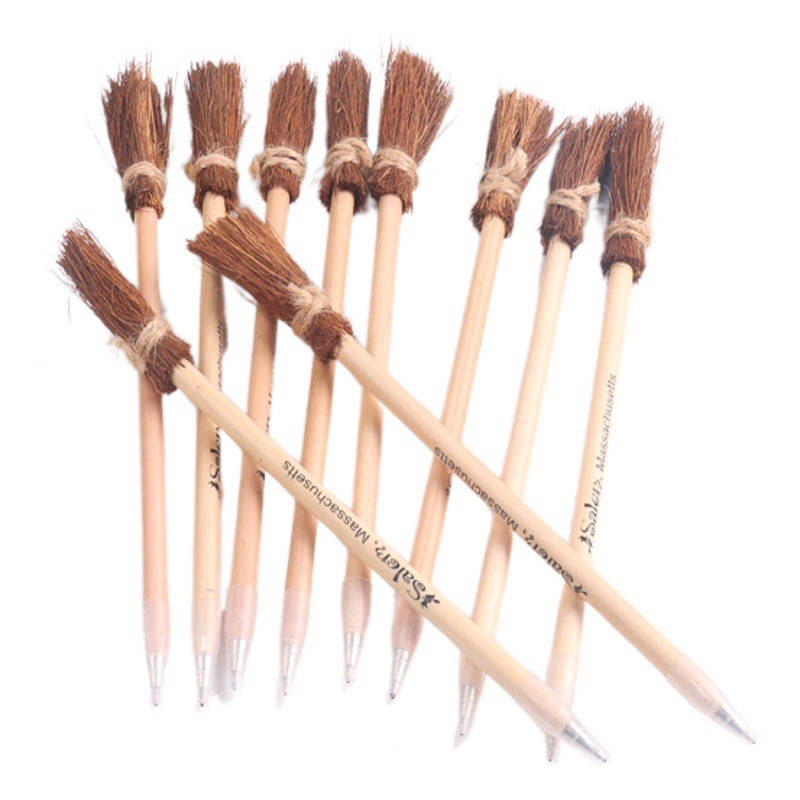 Lápices de varita mágica profesionales hechos a medida, bolígrafos de escoba de bruja, monturas de gafas de Harry Potter, bolígrafos artesanales de varita mágica, artículos para fiestas de Halloween.