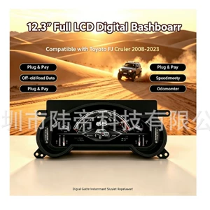 Compatible with Toyota FJ Cruiser 2007-2023 12.3inch Full LCD instrument panel, non-destructive direct plug-in modification