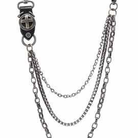 灵魂对撞 SoulCollision 欧美百搭牛仔裤腰链复古牛皮潮男女裤链