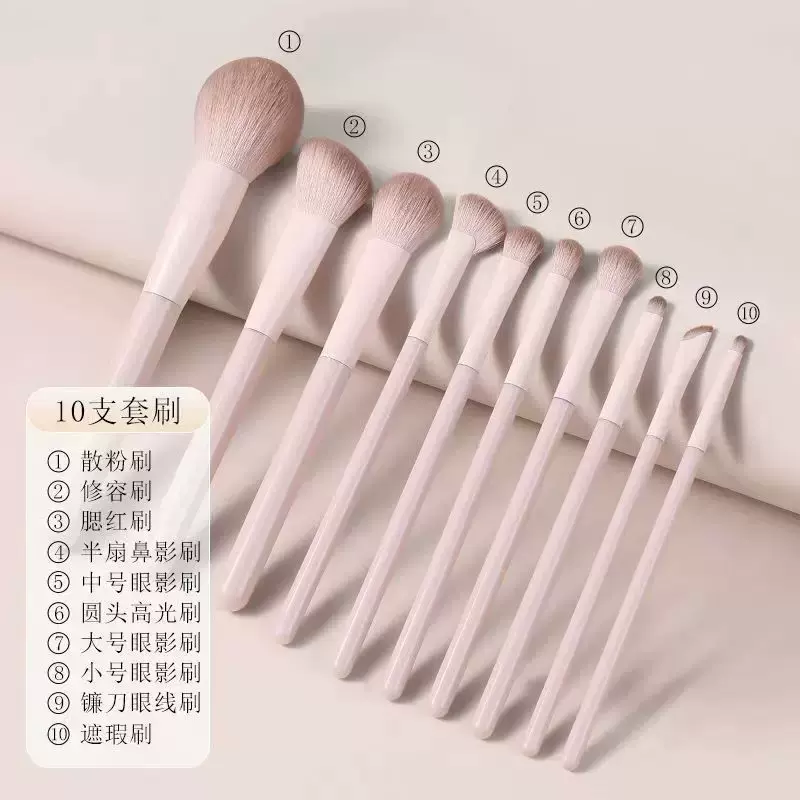 粉桃化妆刷套装软毛眼影腮红修容晕染鼻影遮瑕初学者全套新手刷子