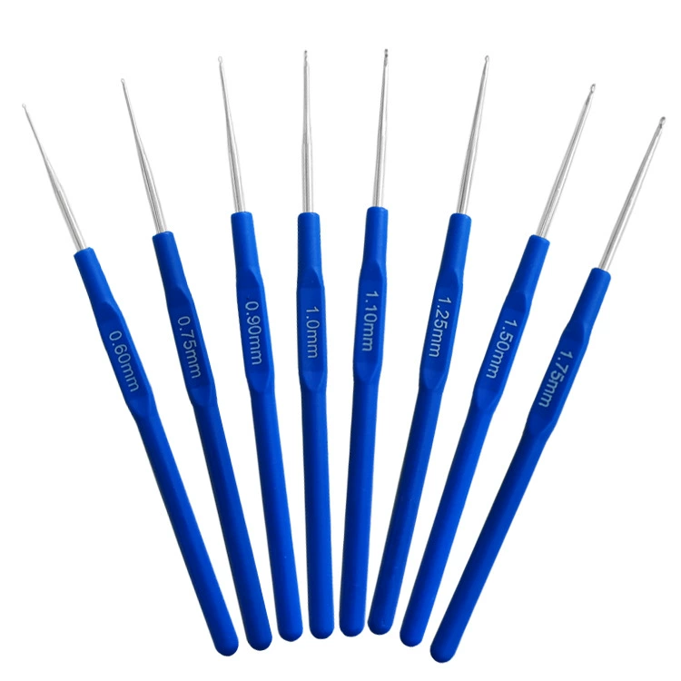 Синяя ручка Одиночная спица для вязания крючком DIY инструмент для вязания синяя ручка Одиночная вязание крючком