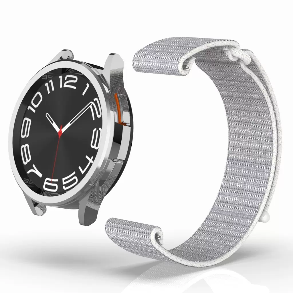 适用三星watch尼龙回环表带galaxy watch7654 18 20 22mm编织腕带