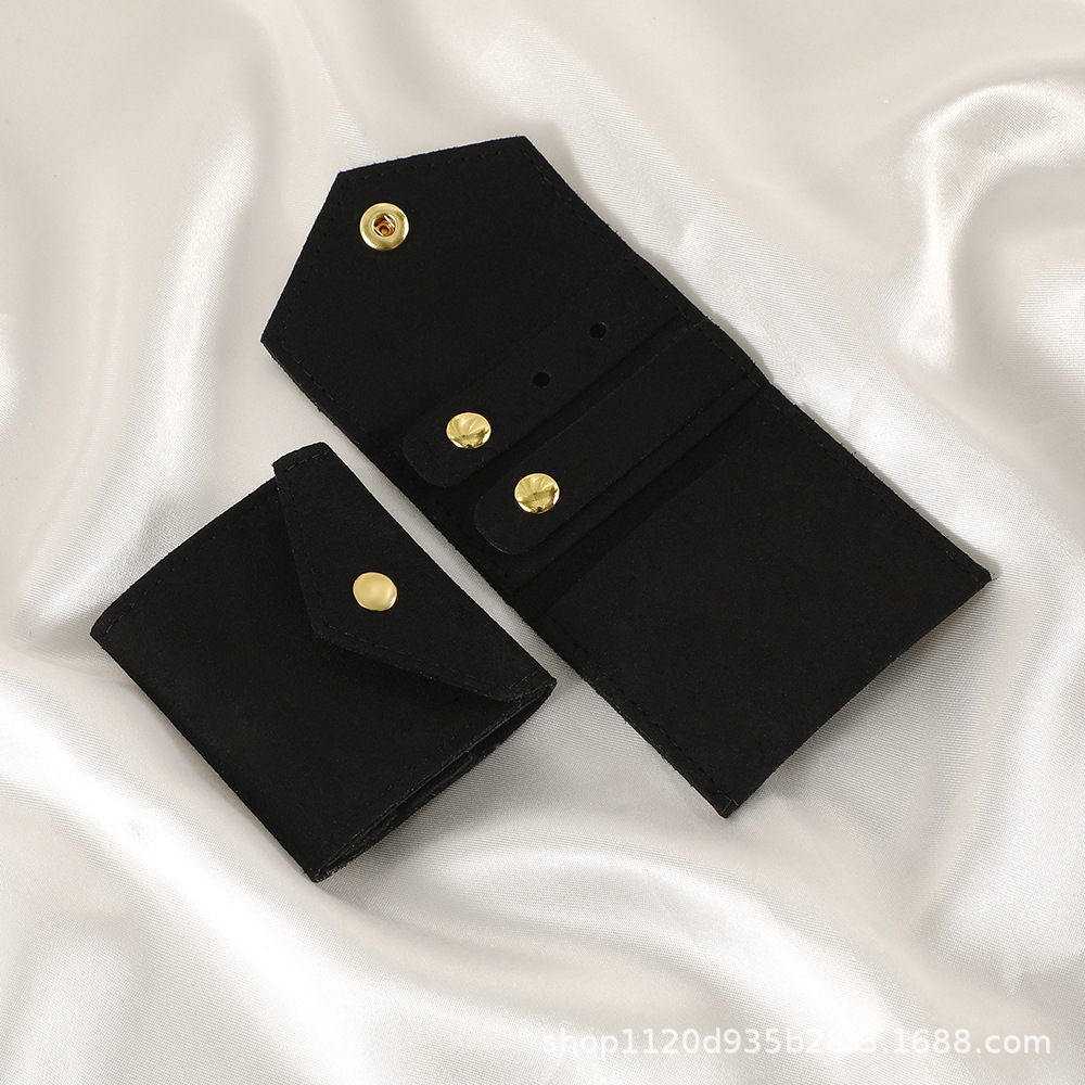 Spot microfibra portátil multifuncional mini joyería rollo de joyería pendiente anillo pendiente collar bolsa de protección de almacenamiento