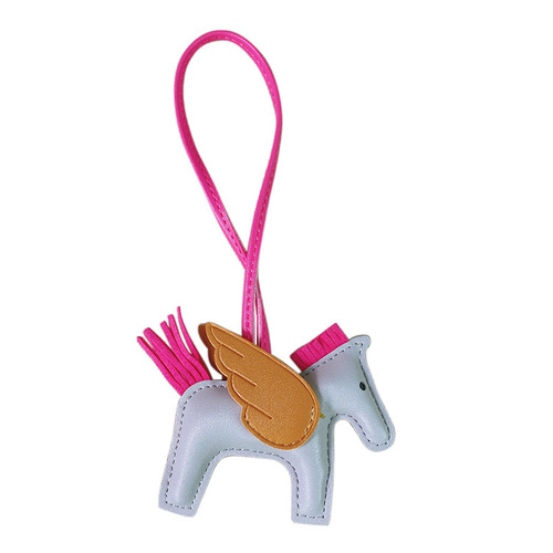  New H-Brand Pony Bag Hook Vegetable Basket Bag Kelly Platinium Car Key Angel Horse Ornament