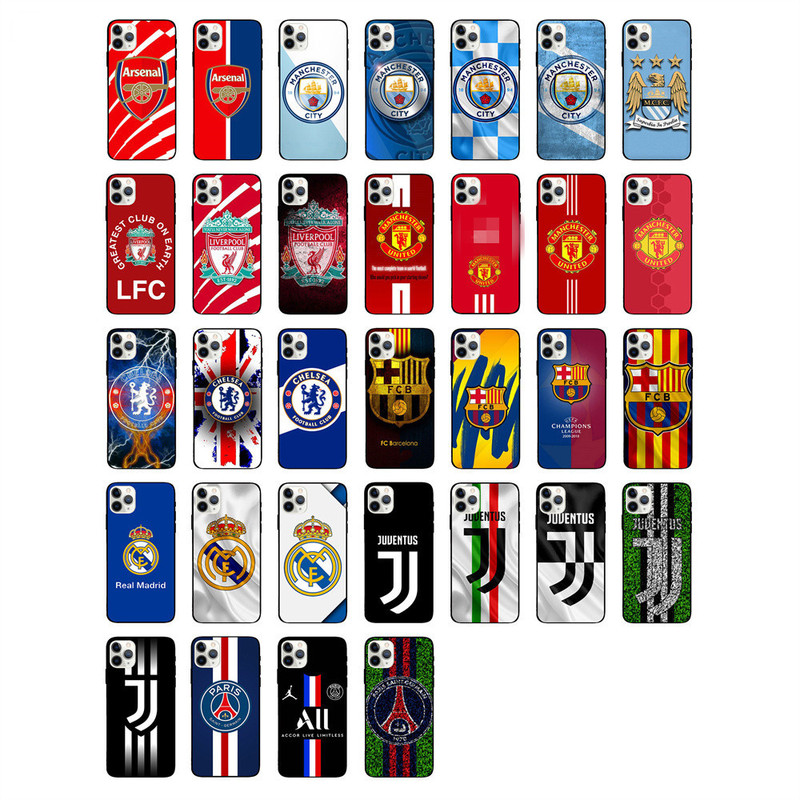 16 Trendy Football Team Logo Phone Case 17 Suitable for Apple 14 Pro Max Case 13 Matte Anti-Drop Soft Case 15
