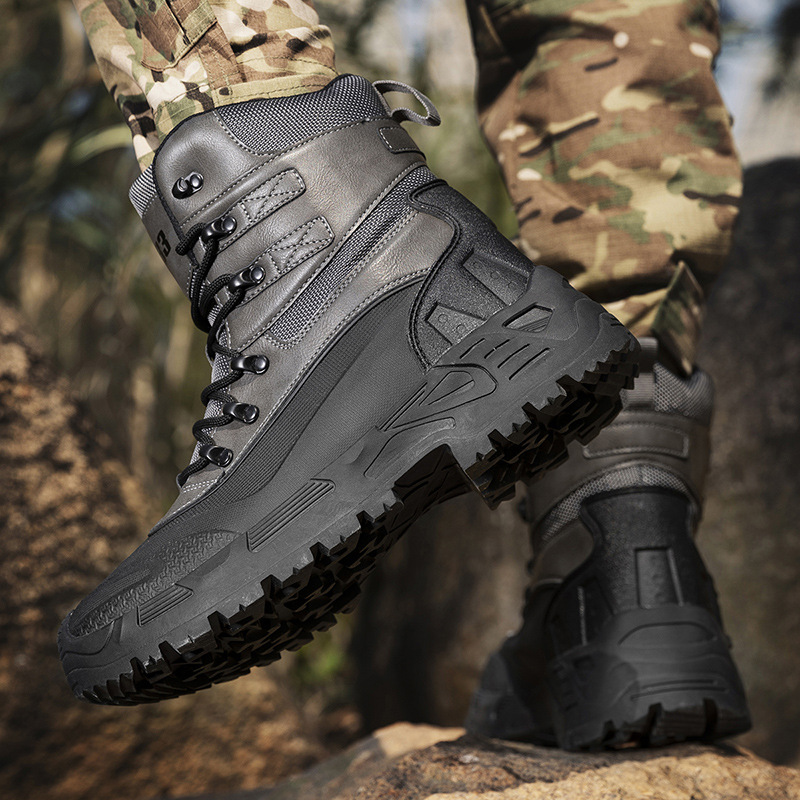 Nuevas botas de combate, botas de entrenamiento de combate, botas de combate de hombre, zapatos de montaña, zapatos de seguridad