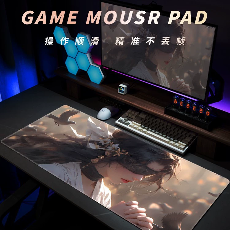 Коврик для мыши в стиле аниме для девочек, коврик для клавиатуры компьютера, коврик для компьютерного стола для киберспорта, коврик для стола для мальчиков в общежитии