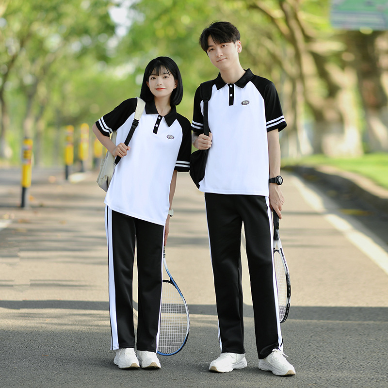 스포츠 커플 옷 스웨트 코트 학생 클래스 옷 가을과 겨울 3 피스 세트 교복