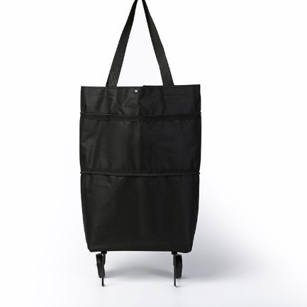 Carrito de Compras Plegable de Acero Inoxidable Impermeable para Supermercado