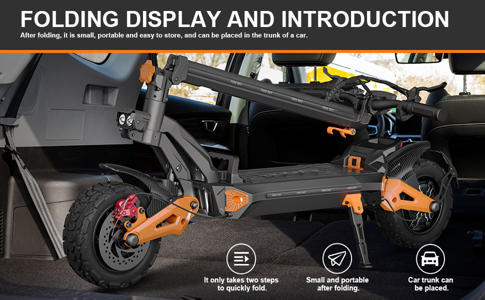 Cross-Border Off-Road Long-Range Electric Scooter, Portable Adult Transportation, Lithium Battery, Foldable Electric Scooter