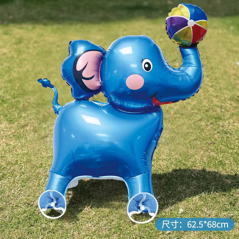 漫画インターネット有名人動物歩くホイール付きバルーン卸売子供の誕生日パーティーの装飾小道具屋外おもちゃ|undefined