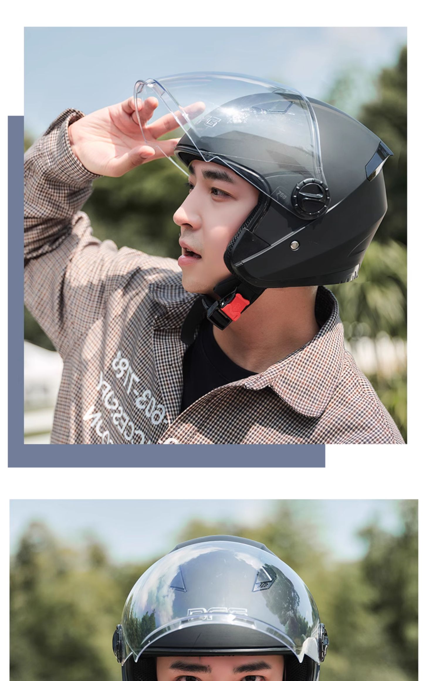 2025 New 3C Certified Helmet Electric Motorcycle Winter Warm Full Helmet